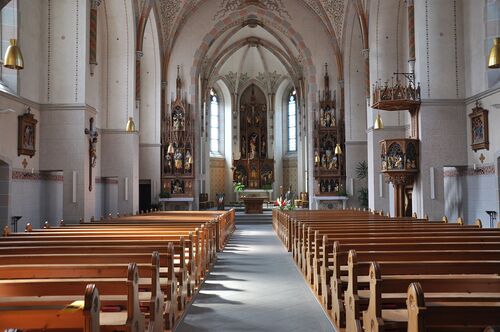 Kirche Schwarzach / Katholische Kirche Vorarlberg, Katrin Kranz Kirche Schwarzach, Pfarre zum Hl. Sebastian, 12. August 2013